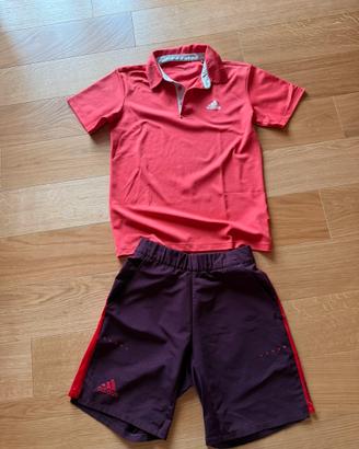 Completo Tennis e Padel Adidas Arancione/Rosso