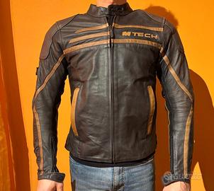 GIACCA MTECH DA MOTO  IN PELLE TG 46 COME NUOVA