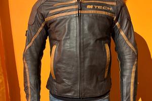 GIACCA MTECH DA MOTO  IN PELLE TG 46 COME NUOVA