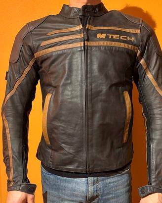 GIACCA MTECH DA MOTO  IN PELLE TG 46 COME NUOVA