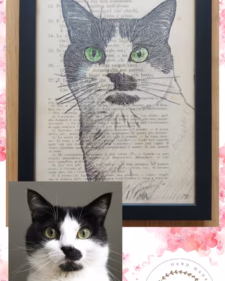 Ritratto Cane Gatto Personalizzato Speciale Natale