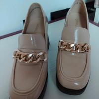 Mocassini Beige con tacco