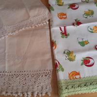 Tendine vintage ricamate e tendina Country 