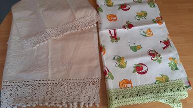 Tendine vintage ricamate e tendina Country 