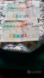 biglietti mondiali Italia 90 con sacchetto 