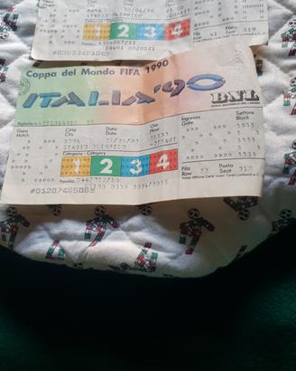 biglietti mondiali Italia 90 con sacchetto 