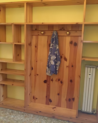 libreria armadio in faggio massello piu panca abbi