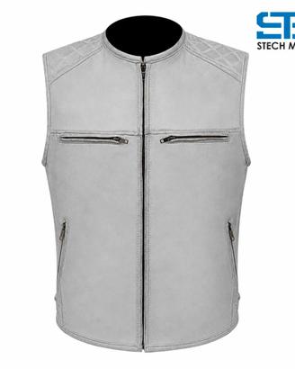 Gilet Per Bikers in Pelle Uomo ST 1170 BZM Custom