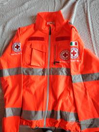 giubbotto croce rossa  arancio fluo