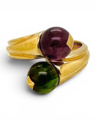 Anello in oro giallo 750 Bulgari Bypass