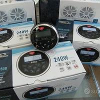 Kit stereo tondo Boss Marine con casse 180W