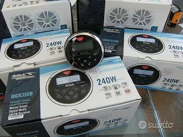 Kit stereo tondo Boss Marine con casse 180W