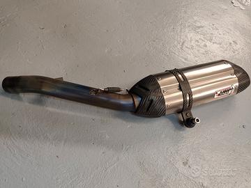 TERMINALE DI SCARICO IN TITANIO CARBONIO OMOLOGATO