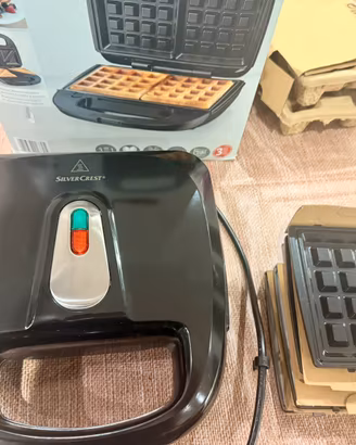 Tostiera/Macchina Waffle/Piastra Grill 3in1
