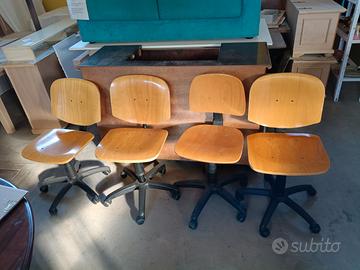 Sedie Vintage anni '80 con ruote Prezzo Cadauna