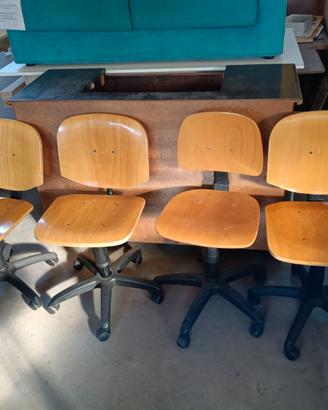 Sedie Vintage anni '80 con ruote Prezzo Cadauna