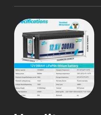 Batteria per accumulo fotovoltaico  12 volt