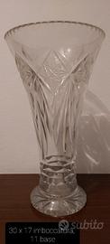 Vaso vintage di cristallo molato