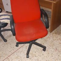 Poltrona direzionale rossa