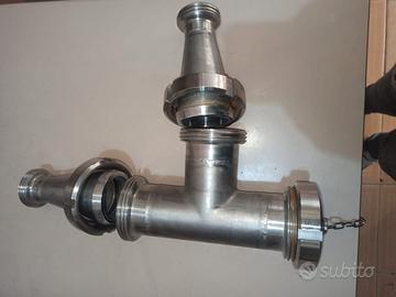 Raccordo in acciaio inox Tee din 50 - din 25