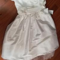 VESTITO bambina BIANCO PRIMA COMUNIONE anni 10/12