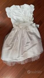 VESTITO bambina BIANCO PRIMA COMUNIONE anni 10/12