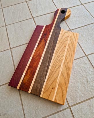 Tagliere legno massello colorato