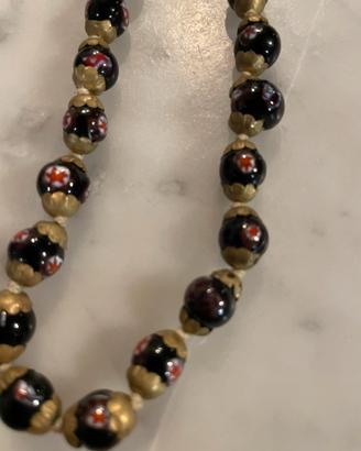 Antica collana vetro di murano murrine