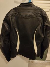Giacca moto pelle Triumph donna S nuova
