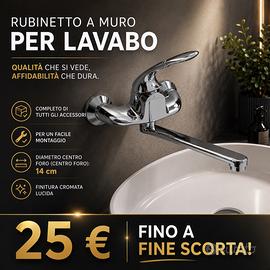 RUBINETTO BAGNO A MURO PER LAVABO