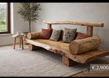 Divano Etnico modello  orientale legno massello  l