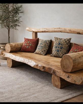 Divano Etnico modello  orientale legno massello  l