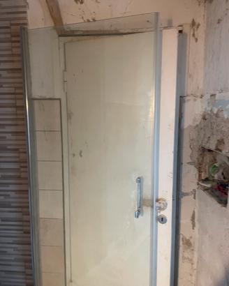 Porta doccia battente in vetro 90x195 Sensea Remix