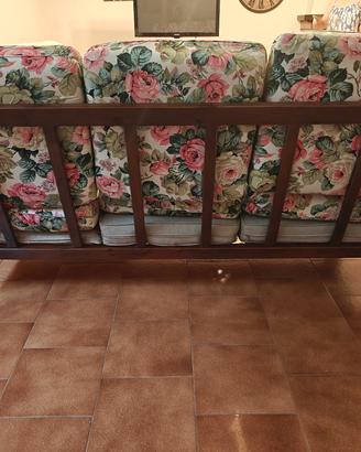 Divano tre posti in legno 