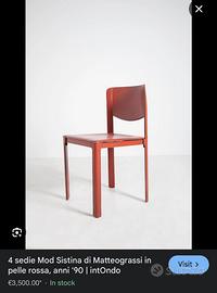 GRATIS 6 Sedie pelle design matteograssi