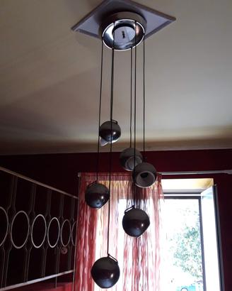 lampadario in acciaio 