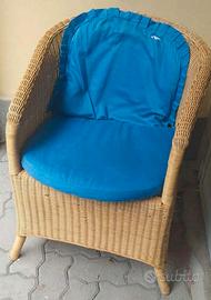 poltrona in midollino