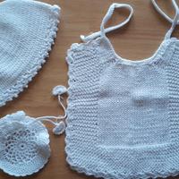 Set neonato bianco artigianale 