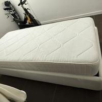 Letto singolo con contenitore e materasso