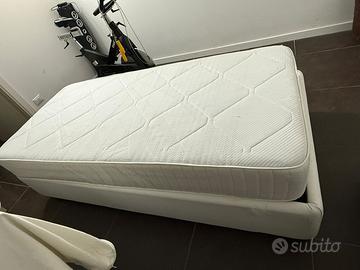 Letto singolo con contenitore e materasso