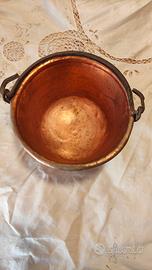 Paiolo vintage in rame per polenta