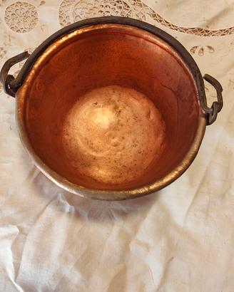 Paiolo vintage in rame per polenta