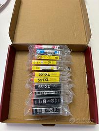11 CARTUCCE CANON 550XL E 551XL COMPATIBILI NUOVE