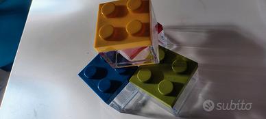 contenitori scatoline in plastica tipo Lego