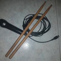 Microfono USB + Bacchette Drumsticks - Guitar Hero