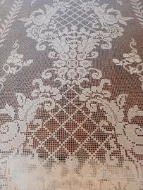 grande tovaglia vintage filet