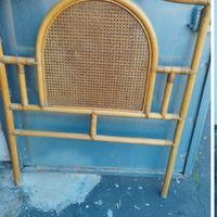 testiere da letto singolo in rattan 