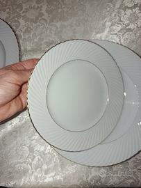SET PIATTI GALVANI FILO ORO X 6 + 2 VARI NO SPEDIZ