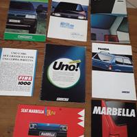 8 fascicoli Fiat Uno, Tipo, Panda,Marbella vintage