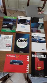 8 fascicoli Fiat Uno, Tipo, Panda,Marbella vintage